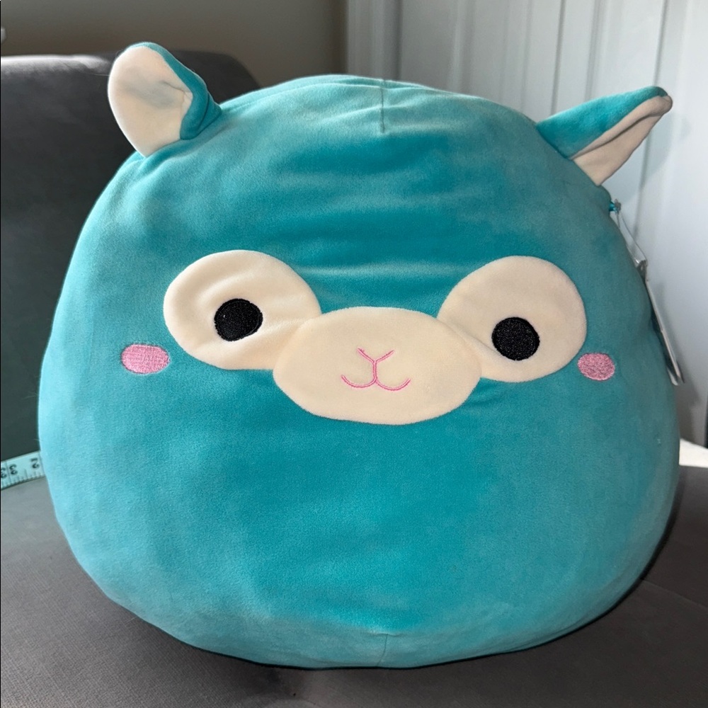 Squishmallow, Cute Teal Llama with, large